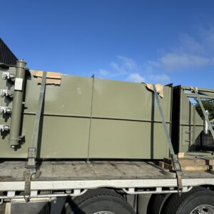 baghouse and parts on truck