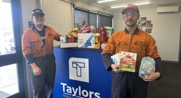 Taylors supporting the Foodbank drive 2025